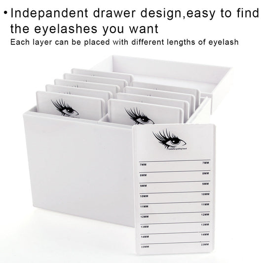 JMT-839818 Acrylic Eyelash Storage Box with Dust-Proof Flip Cover for Easy Organization