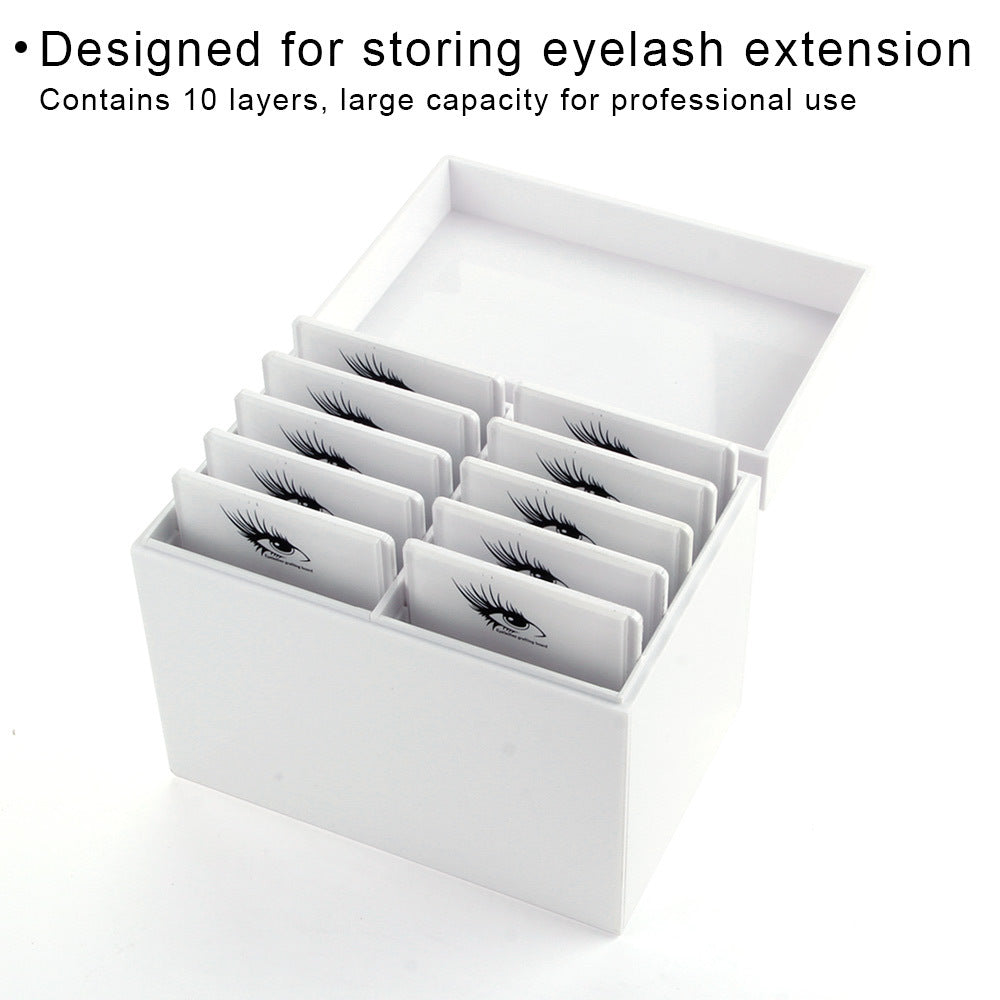 JMT-839818 Acrylic Eyelash Storage Box with Dust-Proof Flip Cover for Easy Organization