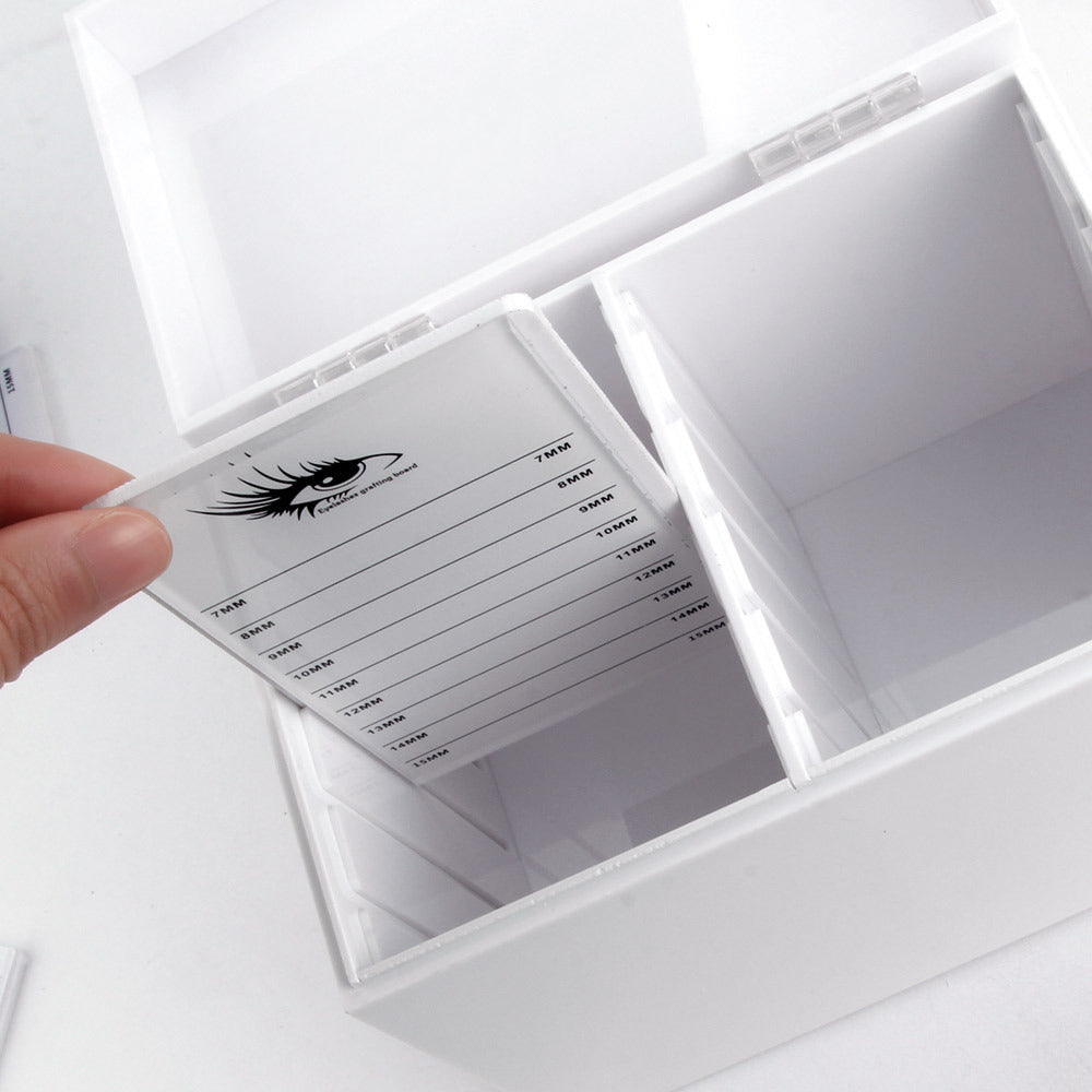 JMT-839818 Acrylic Eyelash Storage Box with Dust-Proof Flip Cover for Easy Organization
