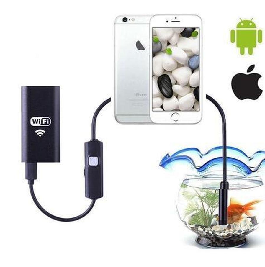 JMT-839818 WiFi Endoscope Camera with 8mm Lens, 2MP CMOS, 30FPS, IP67 Waterproof, Compatible with Android/iPhone