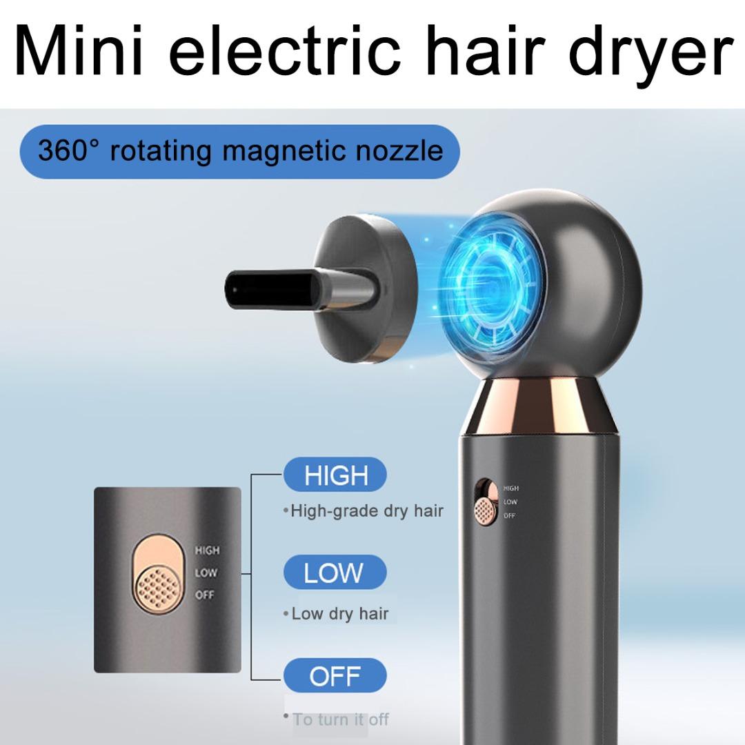 JMT-840202 Leafless 800W Hair Dryer with 2-Speed Settings and Negative Ionic Technology, Portable for Salon Use