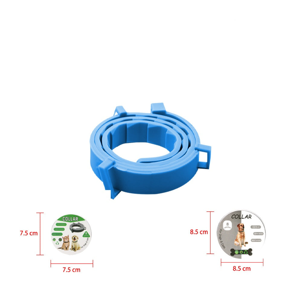 JMT-840522 Pet Deworming Collar - Adjustable 65cm & 38cm in Blue, Purple, Grey, Orange