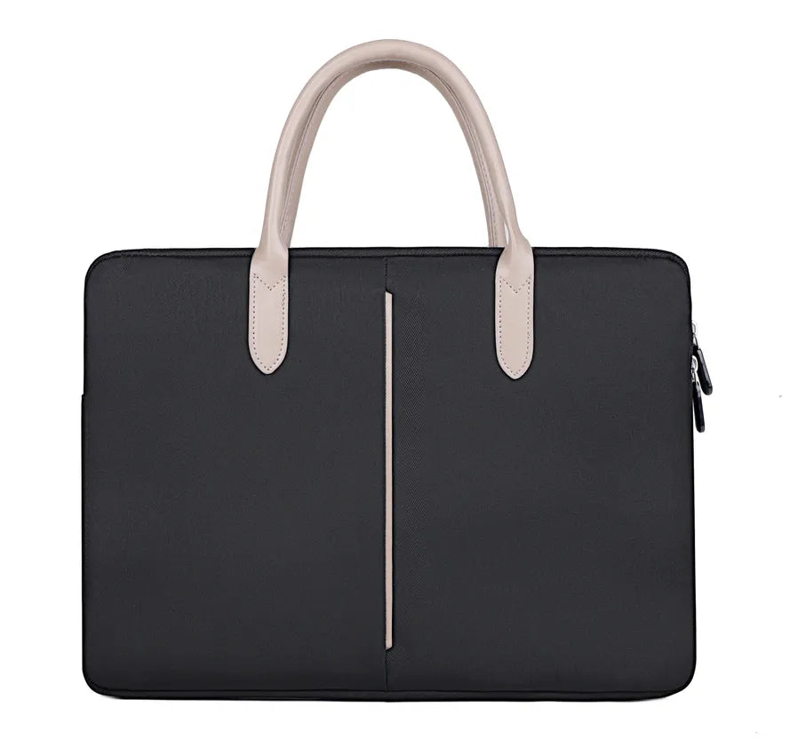 JMT-840522 Transparent PVC Document Tote Bag with Black Logo for Women’s Laptops