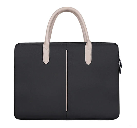JMT-840522 Transparent PVC Document Tote Bag with Black Logo for Women’s Laptops
