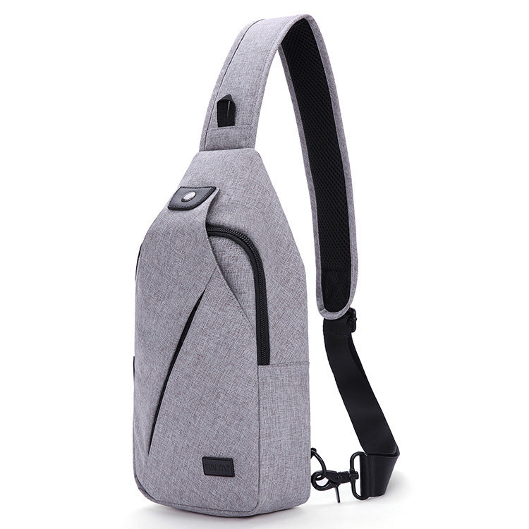 JMT-841034 Men's Outdoor Chest Bag for Leisure Sports, Compatible with iPad, Lightweight Polyester Fabric