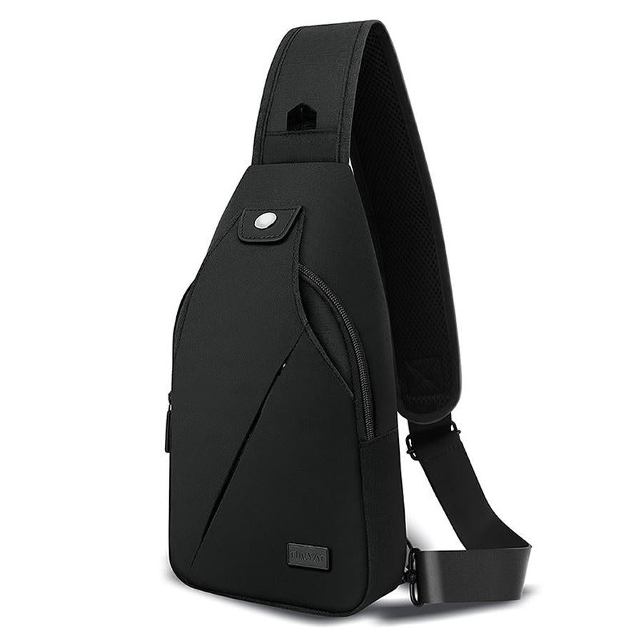 JMT-841034 Men's Outdoor Chest Bag for Leisure Sports, Compatible with iPad, Lightweight Polyester Fabric