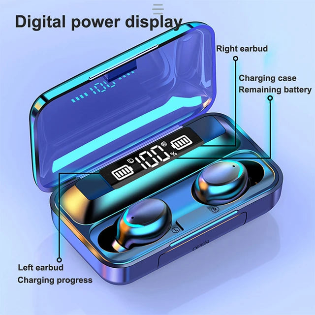 JMT-841034 Wireless TWS 5.1 Earbuds with Charging Box and Built-in Microphone for Sports