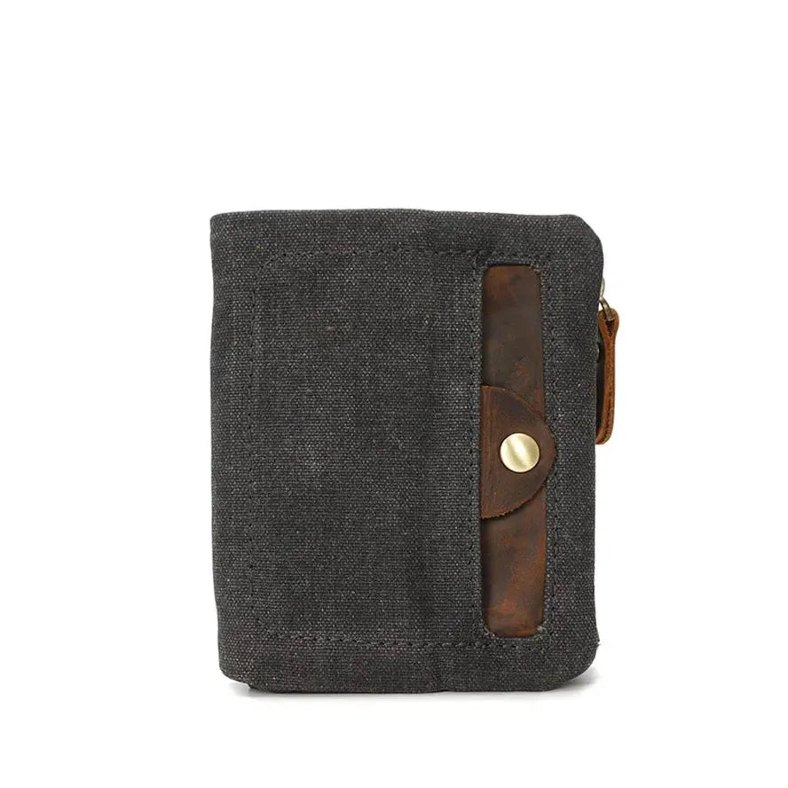 JMT-841226 Handmade Waterproof Canvas Wallet for Men - Retro Clutch Purse