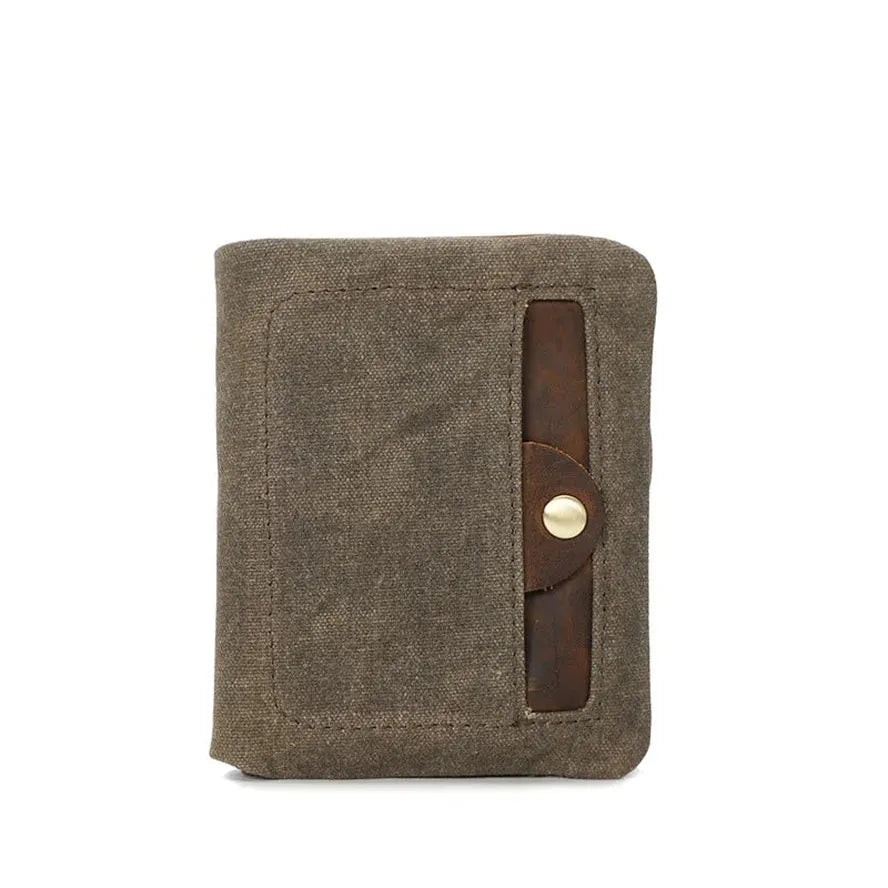 JMT-841226 Handmade Waterproof Canvas Wallet for Men - Retro Clutch Purse