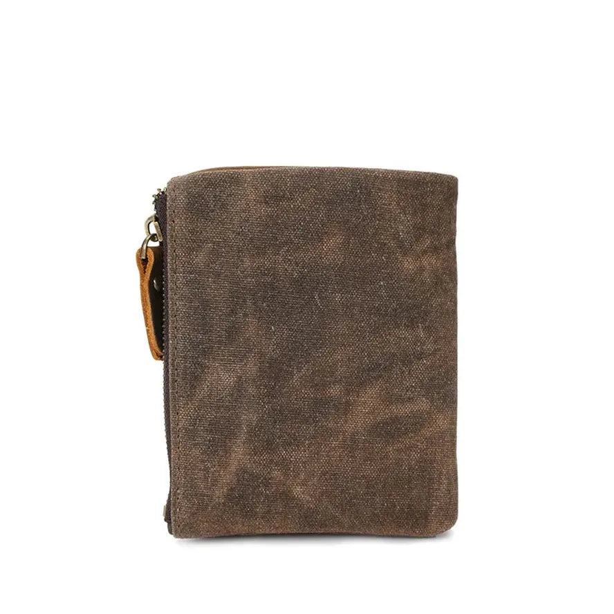 JMT-841226 Handmade Waterproof Canvas Wallet for Men - Retro Clutch Purse