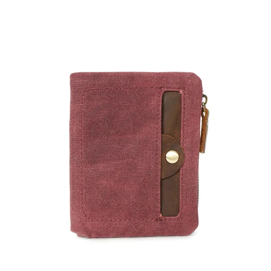 JMT-841226 Handmade Waterproof Canvas Wallet for Men - Retro Clutch Purse