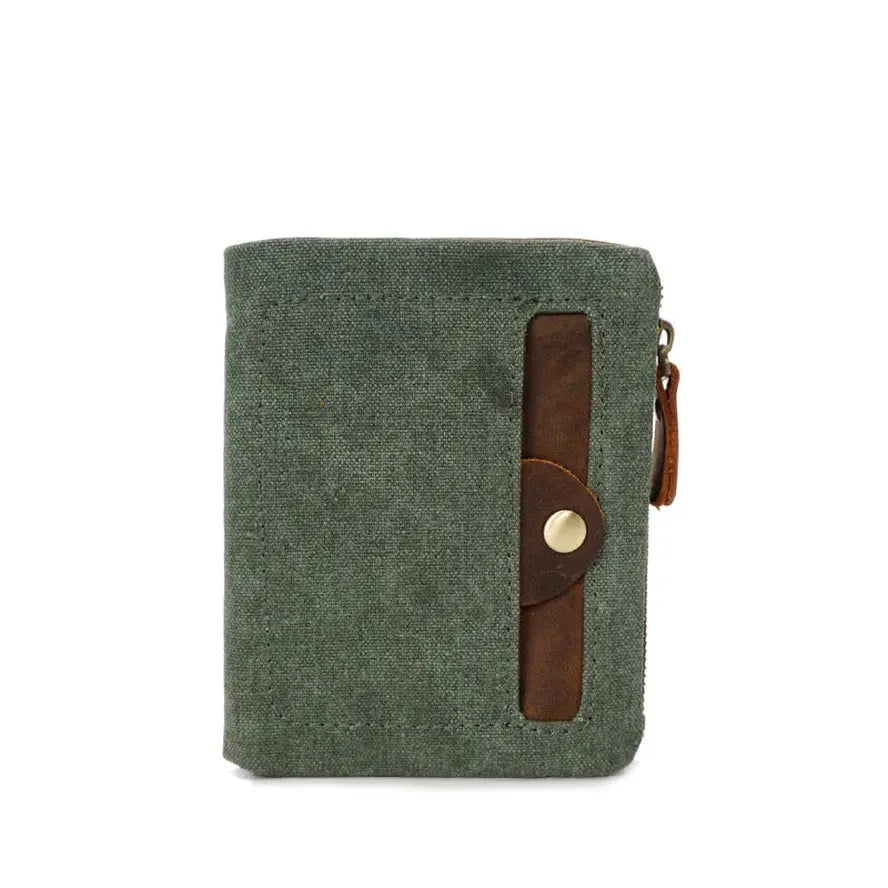 JMT-841226 Handmade Waterproof Canvas Wallet for Men - Retro Clutch Purse