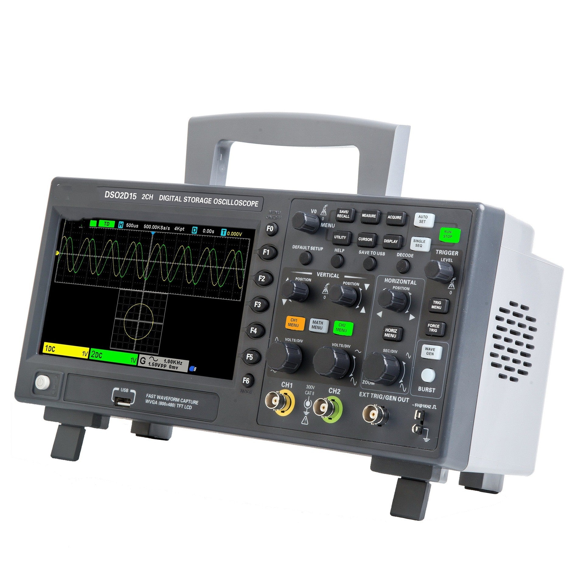 JMT-841354 Digital Storage Oscilloscope DSO2D10 with Built-in Signal Generator for Accurate Waveform Analysis