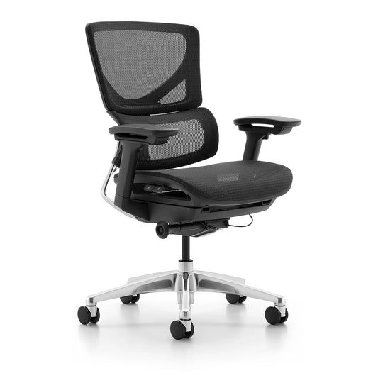 JMT-841610 Ergonomic Mid Back Office Chair with Lumbar Support - Contemporary PU Revolving Design