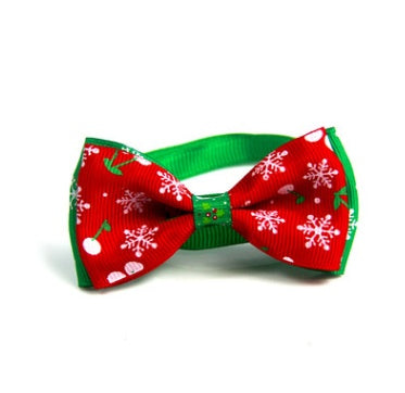 JMT-841674 Cute Christmas Pet Bow Ties for Dogs and Cats, Adjustable Neck Collar Accessory, 8 Colors Available