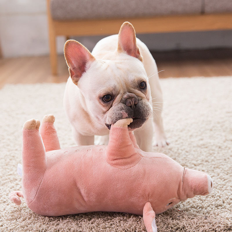 JMT-841994 Luxury Plush Sleeping Pig Dog Toy - Available in 25CM, 35CM, 45CM, and 60CM Sizes