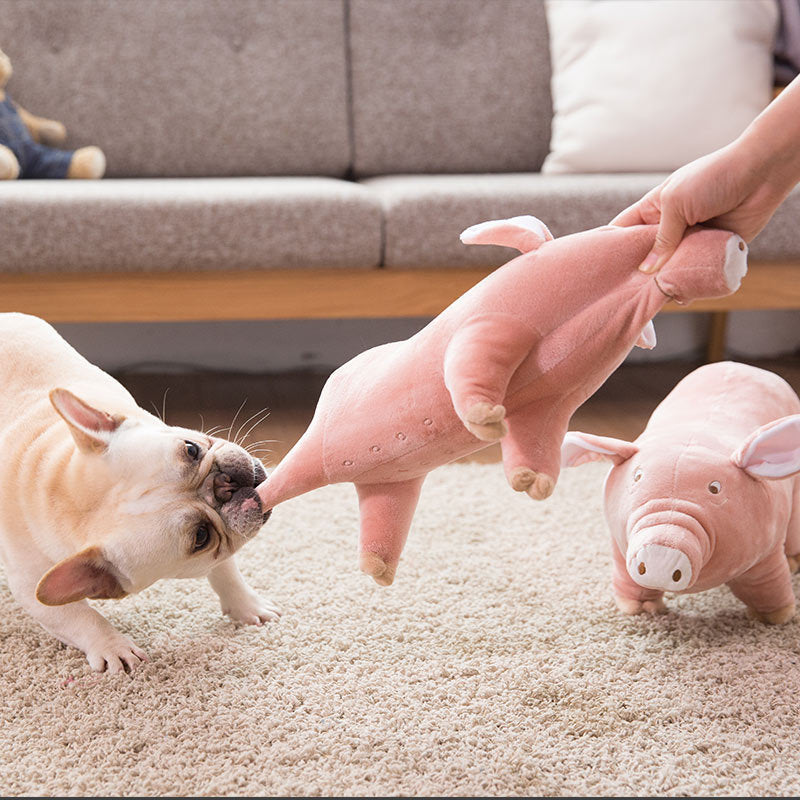 JMT-841994 Luxury Plush Sleeping Pig Dog Toy - Available in 25CM, 35CM, 45CM, and 60CM Sizes