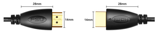JMT-842186 HDMI HD 1.4V Cable for Computers and TVs - Flexible Lengths from 0.5m to 20m, Oxygen-Free Copper Material