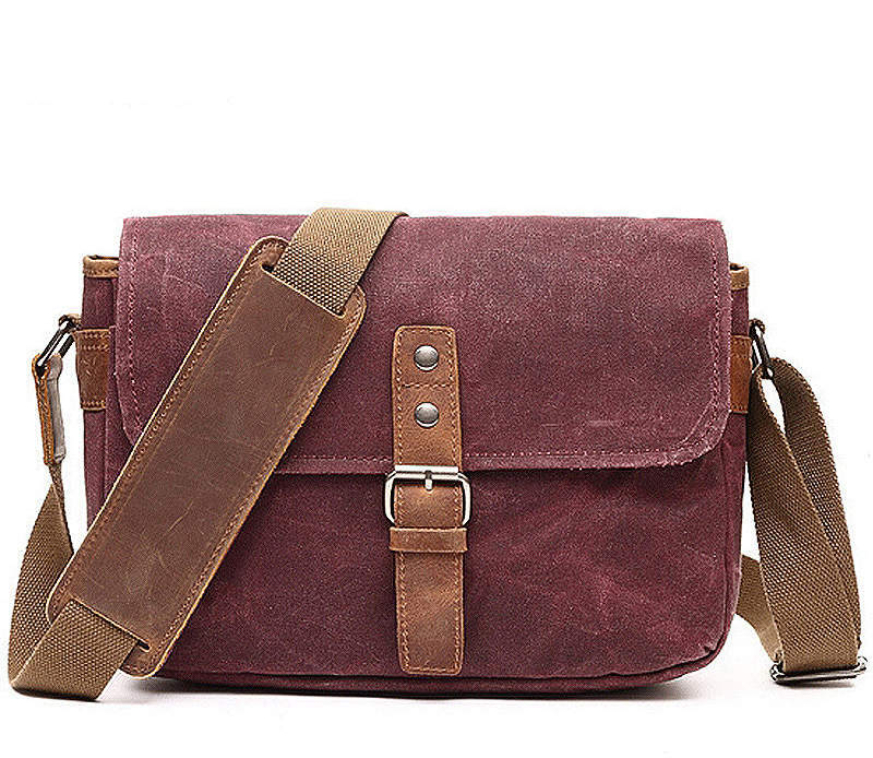 JMT-842186 Retro Canvas Single Shoulder Messenger Bag for Men - Versatile Chest Bag with Multiple Compartments and Cotton Lining