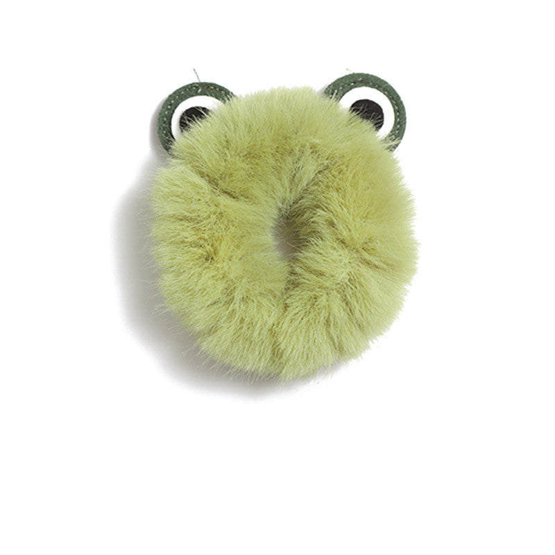 JMT-842378 Plush Tie-Up Antlers Hair Ring with Cartoon Rabbit Ears for Women and Girls