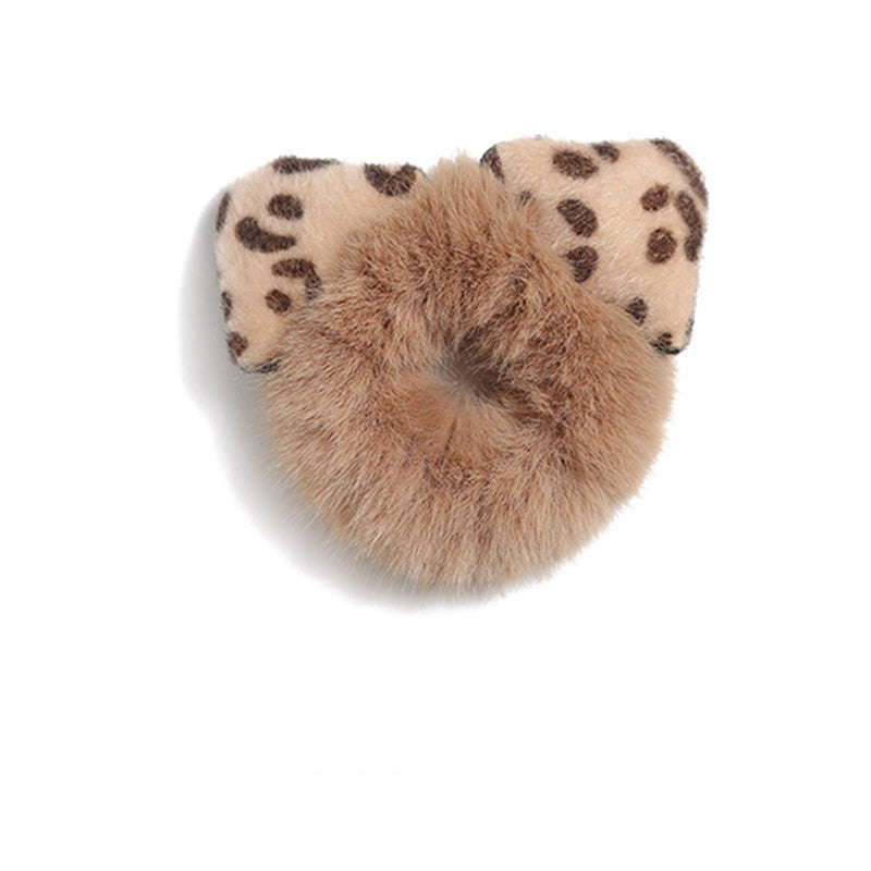 JMT-842378 Plush Tie-Up Antlers Hair Ring with Cartoon Rabbit Ears for Women and Girls