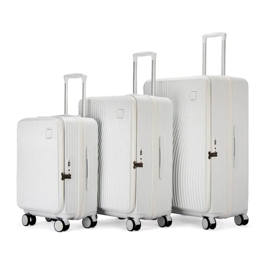JMT-842570 Durable Hard Shell ABS Luggage Set with 4 Pack Travel Suitcases for Easy Mobility
