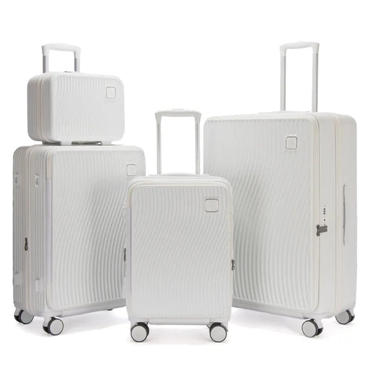 JMT-842570 Durable Hard Shell ABS Luggage Set with 4 Pack Travel Suitcases for Easy Mobility