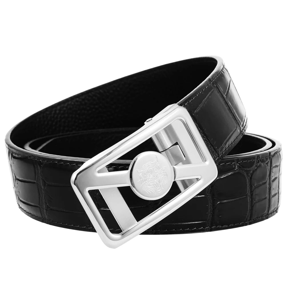 JMT-842762 Stainless Steel Personality Buckle Leather Belt - Model LY36-61479-8