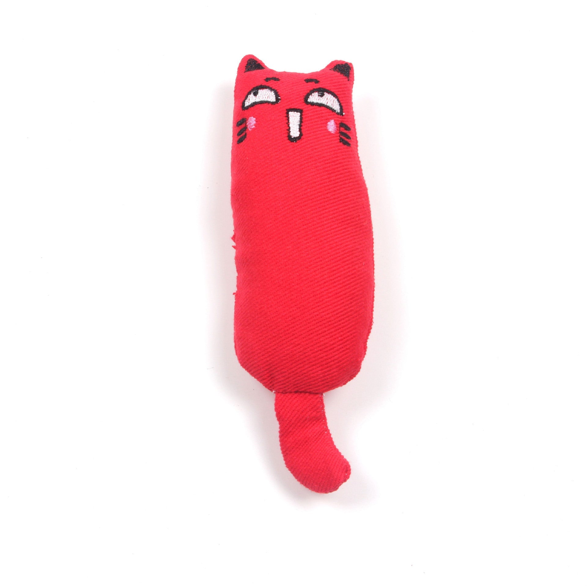 JMT-842826 Cute Facial Expression Cat Toy with Catnip - Molar Teeth Plush, Scratch-Resistant Canvas Pet Toy in Various Colors