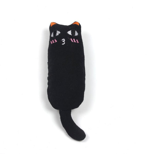 JMT-842826 Cute Facial Expression Cat Toy with Catnip - Molar Teeth Plush, Scratch-Resistant Canvas Pet Toy in Various Colors