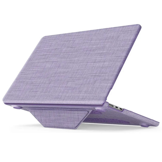 JMT-842826 Purple Fabric Laptop Protective Case for MacBook Air 13.6-inch (M2 A2681 / M3 A3113)