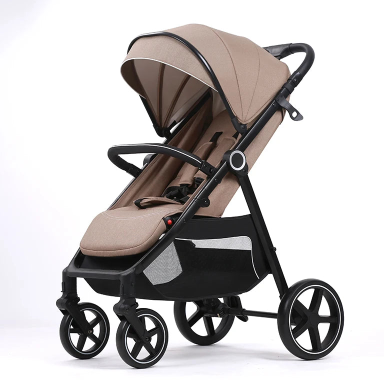 JMT-843146 Compact 3-in-1 Foldable Travel Stroller for Kids Over 3 Years with One-Foot Brake and Five-Point Safety Harness