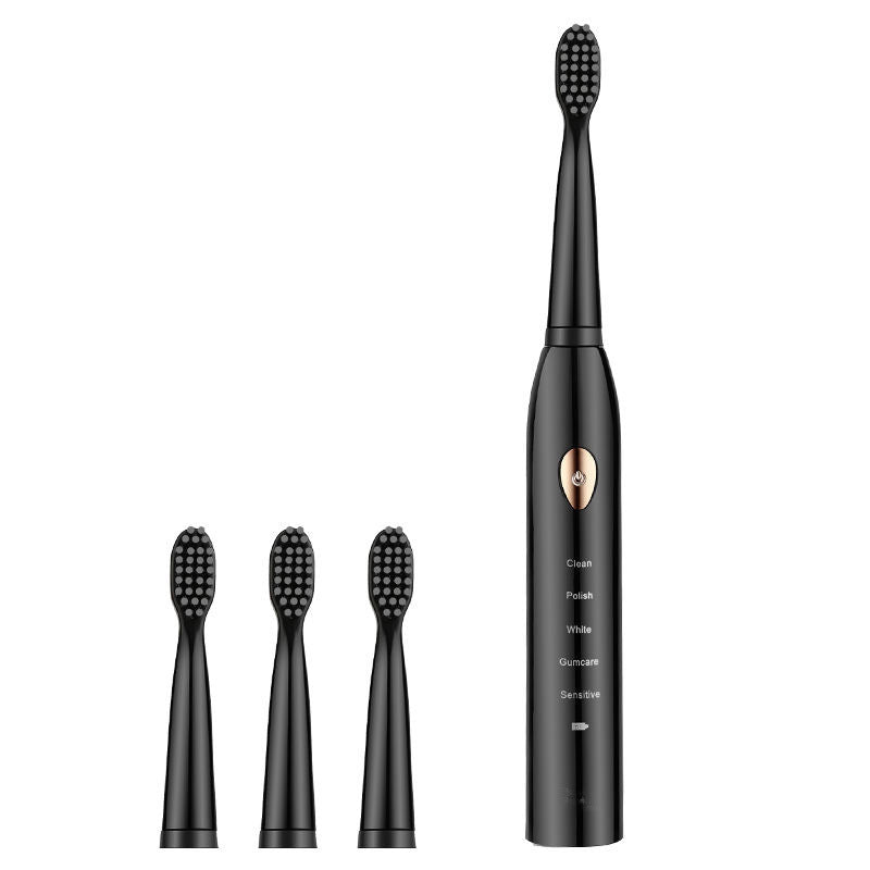 JMT-843146 Sonic Electric Toothbrush with 4 Brush Heads and USB Charging - Waterproof Design, Available in Multiple Colors