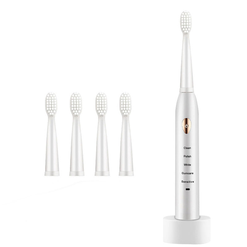 JMT-843146 Sonic Electric Toothbrush with 4 Brush Heads and USB Charging - Waterproof Design, Available in Multiple Colors