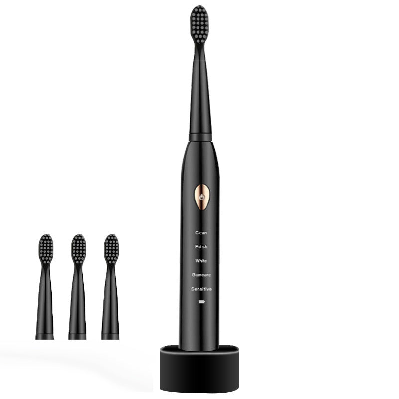 JMT-843146 Sonic Electric Toothbrush with 4 Brush Heads and USB Charging - Waterproof Design, Available in Multiple Colors