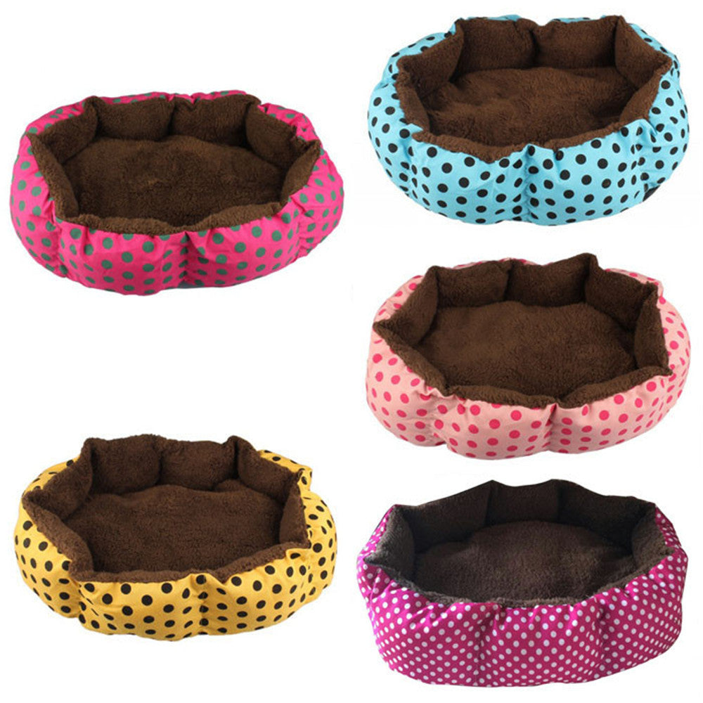 JMT-843466 Soft Fleece Cat Warm Bed - Cozy PP Cotton Pet Bed in Multiple Colors (35cm x 30cm)
