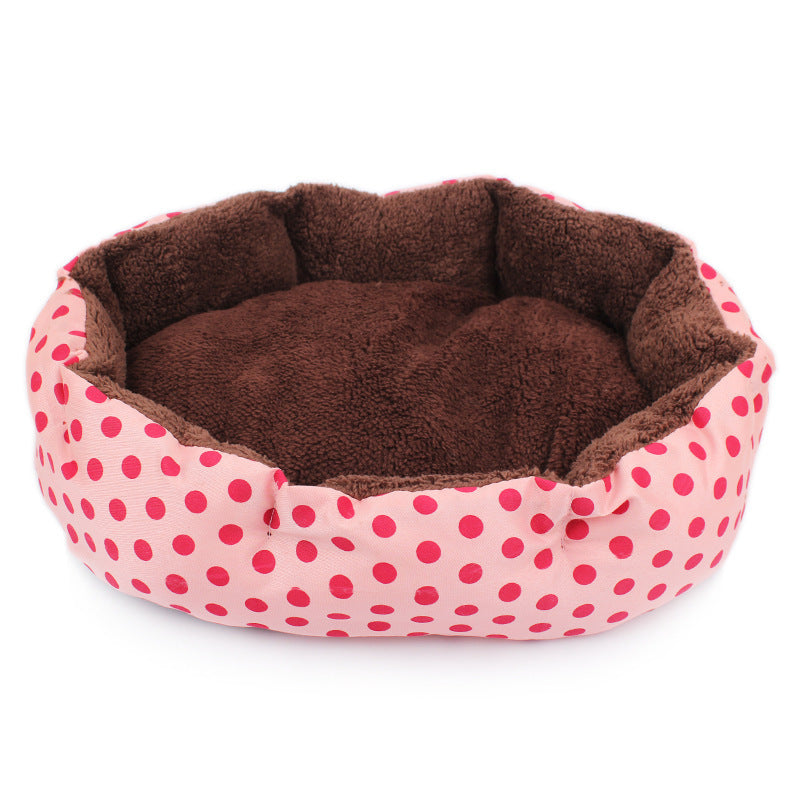 JMT-843466 Soft Fleece Cat Warm Bed - Cozy PP Cotton Pet Bed in Multiple Colors (35cm x 30cm)