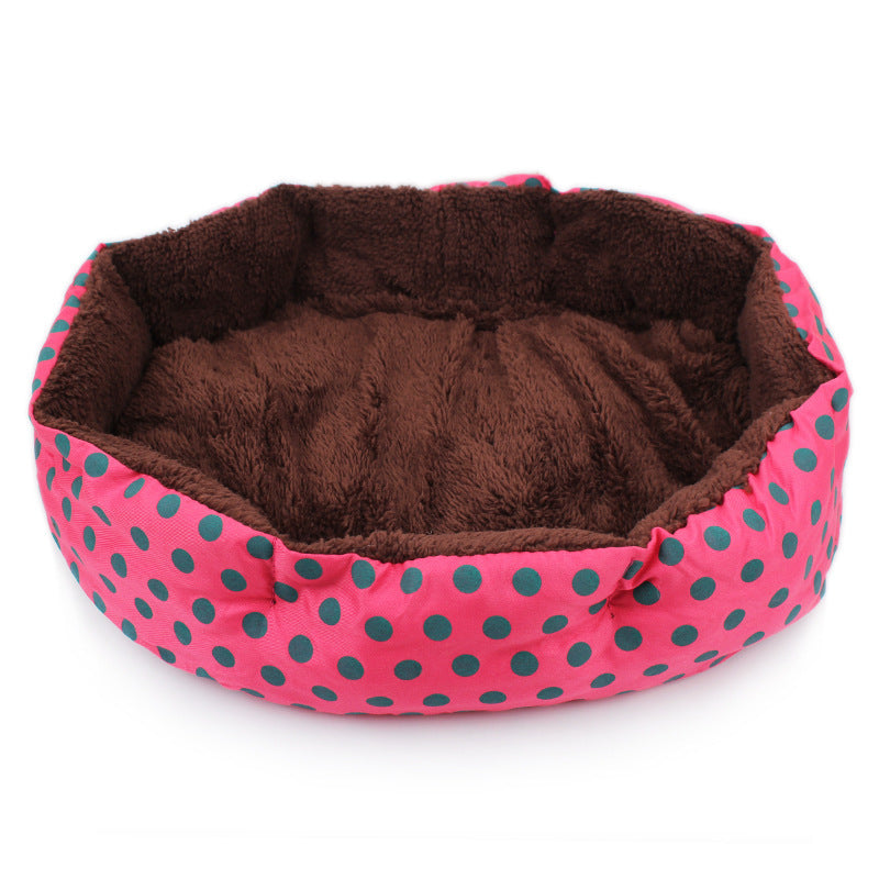 JMT-843466 Soft Fleece Cat Warm Bed - Cozy PP Cotton Pet Bed in Multiple Colors (35cm x 30cm)