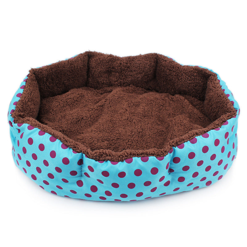 JMT-843466 Soft Fleece Cat Warm Bed - Cozy PP Cotton Pet Bed in Multiple Colors (35cm x 30cm)