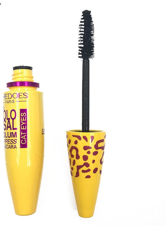 JMT-843594 Thick Curling Waterproof Mascara in Leopard-Shaped Yellow Tube, 12cm
