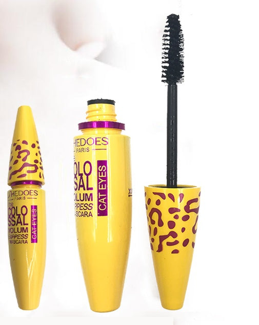 JMT-843594 Thick Curling Waterproof Mascara in Leopard-Shaped Yellow Tube, 12cm