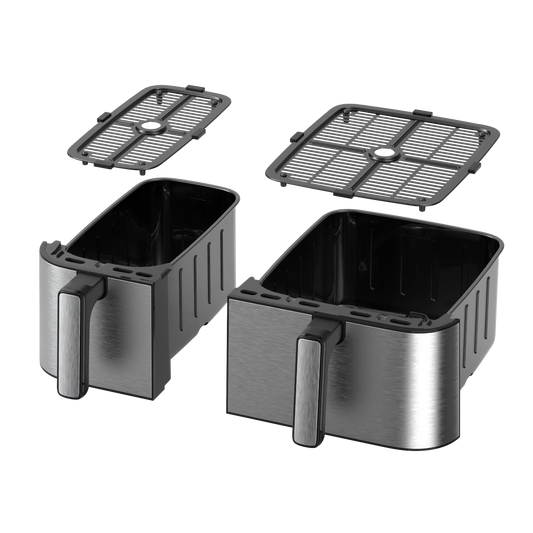 JMT-843914 11L Dual Core Air Fryer - Multifunctional Cooking Pot with Large Capacity and Visible Design