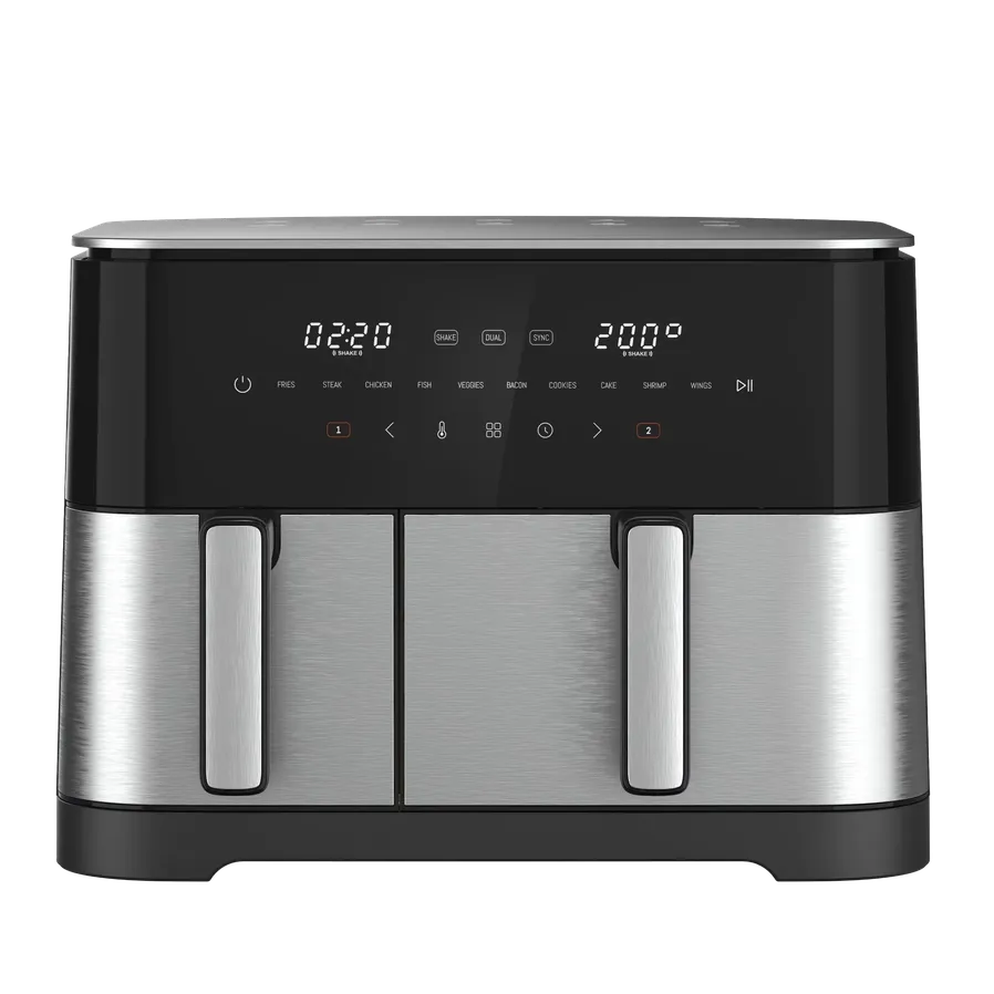 JMT-843914 11L Dual Core Air Fryer - Multifunctional Cooking Pot with Large Capacity and Visible Design