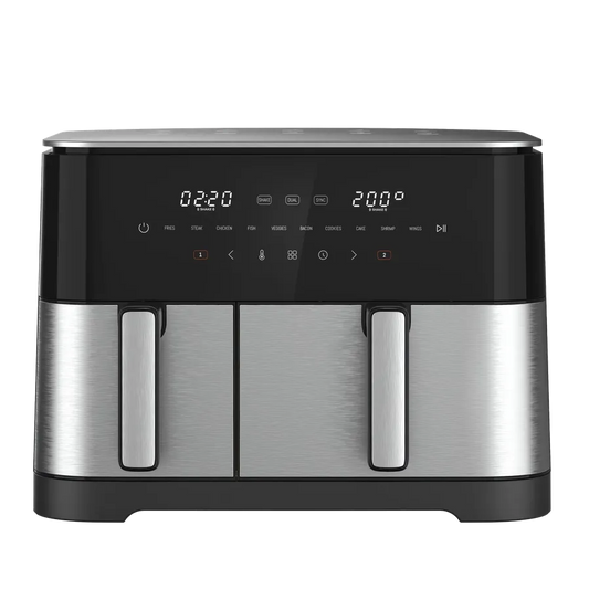 JMT-843914 11L Dual Core Air Fryer - Multifunctional Cooking Pot with Large Capacity and Visible Design