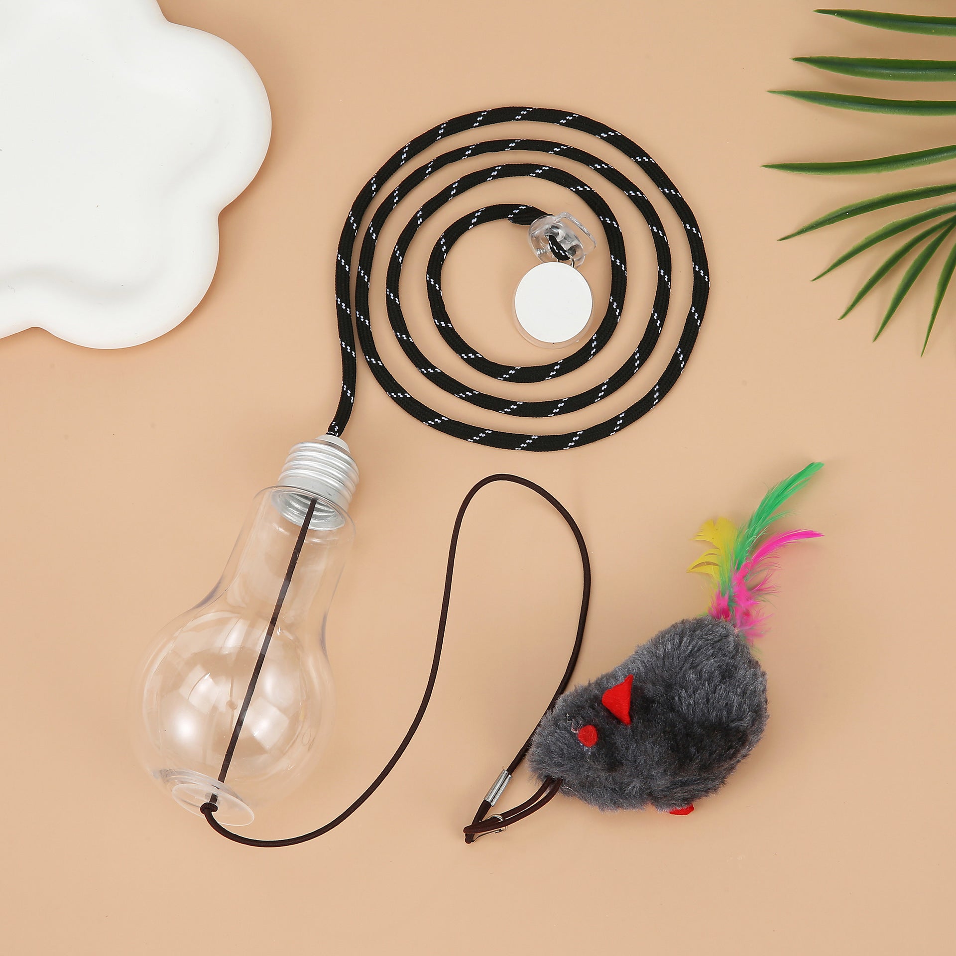 JMT-843978 Interactive Cat Toy with Sound Response and Treat Reward System, Automatic Swinging Teaser for Engaging Playtime