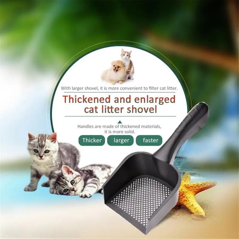JMT-844170 Durable Indoor Cat Litter Scoop with Comfortable Handle - Eco-Friendly PVC, Portable Cleaning Tool