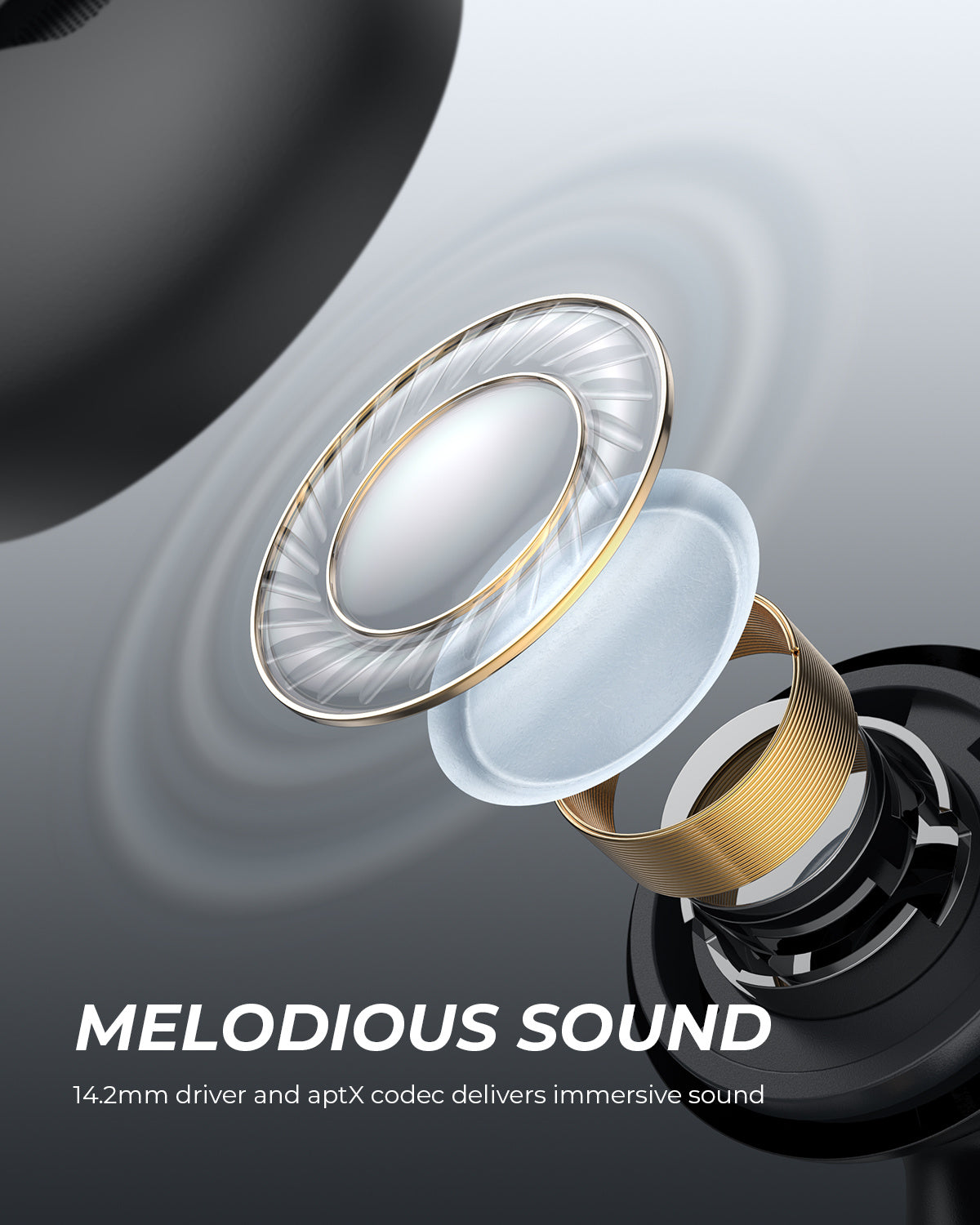 JMT-844298 TrueAir2 Wireless Bluetooth Headset with AptX, Dual Mic, CVC Noise Cancellation, and Long Battery Life for Sports and Running