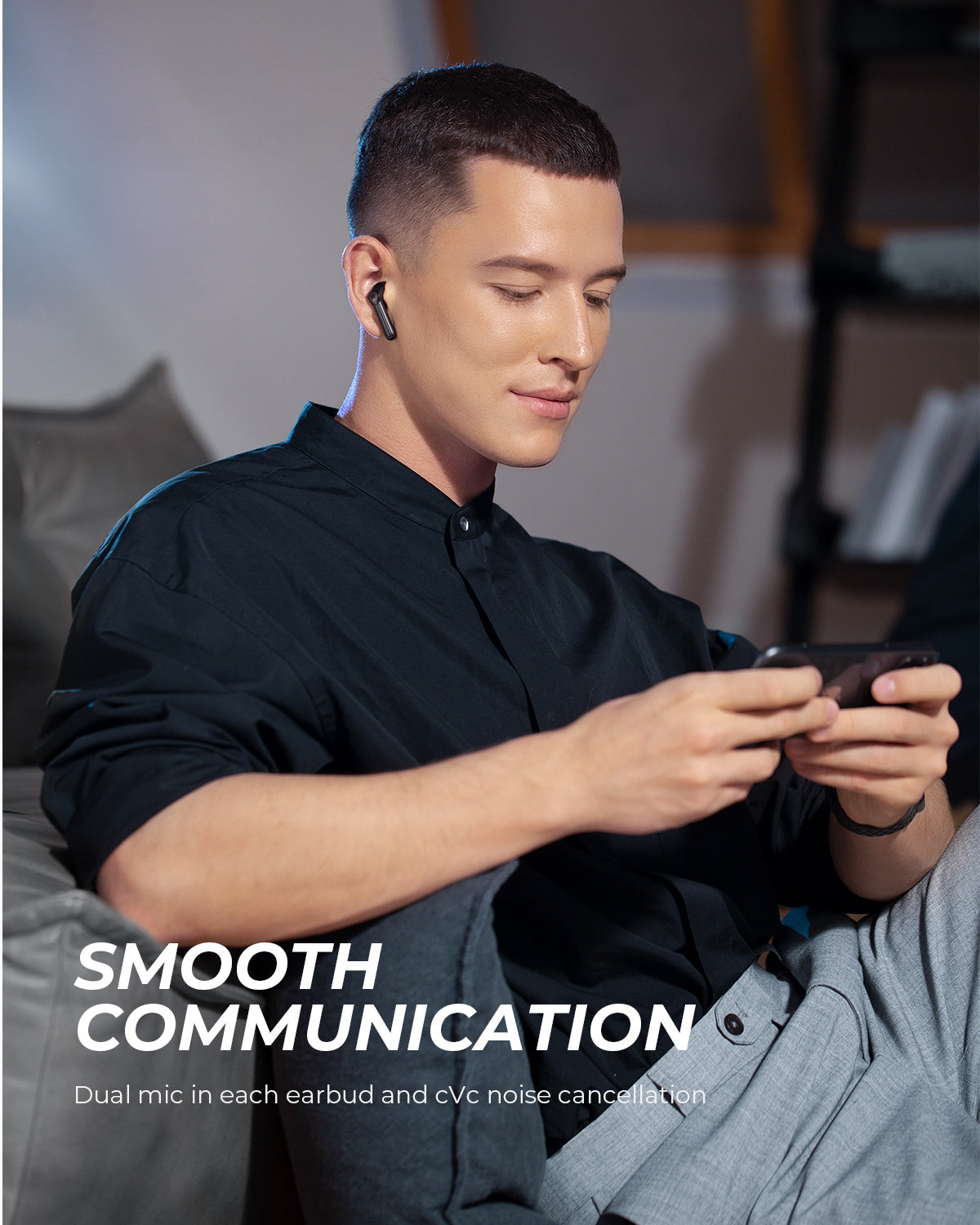 JMT-844298 TrueAir2 Wireless Bluetooth Headset with AptX, Dual Mic, CVC Noise Cancellation, and Long Battery Life for Sports and Running