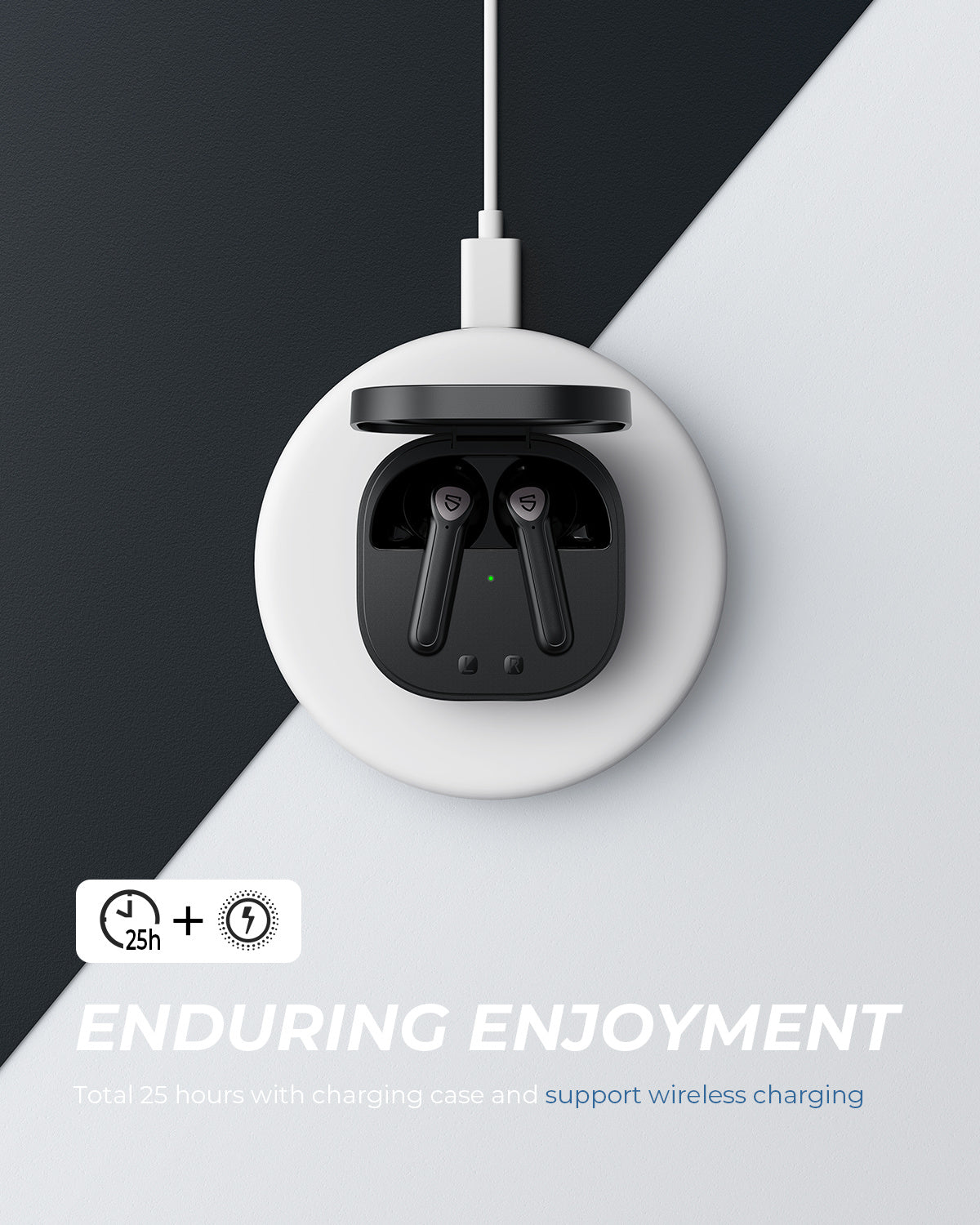 JMT-844298 TrueAir2 Wireless Bluetooth Headset with AptX, Dual Mic, CVC Noise Cancellation, and Long Battery Life for Sports and Running