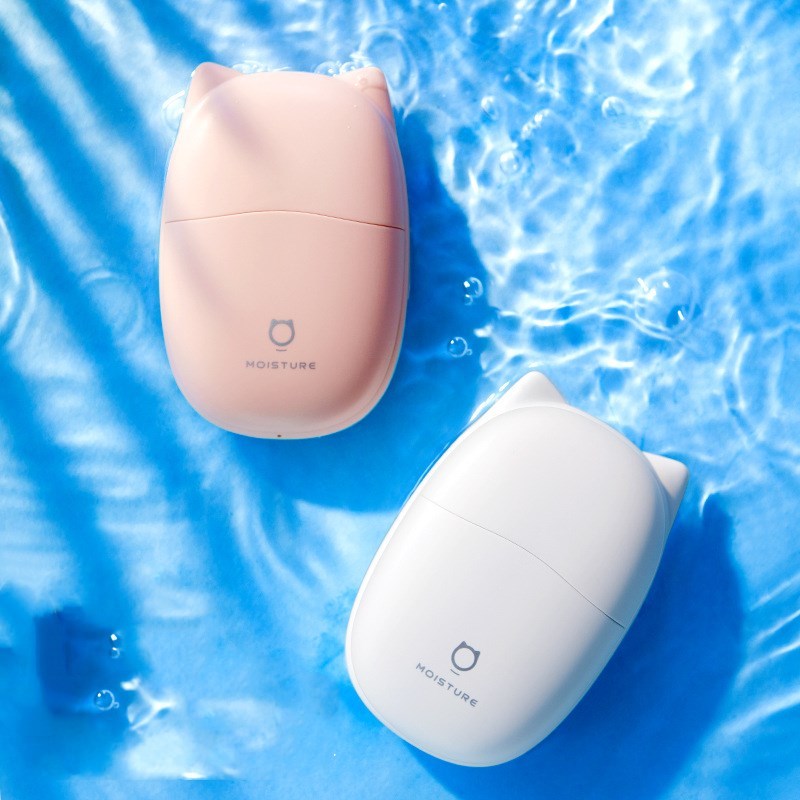 JMT-844554 Mini Cat-Shaped USB Humidifier with Anion Function - Available in Pink and White